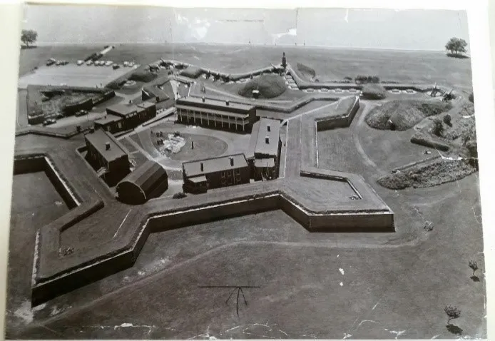 Fort McHenry 星形堡壘的空照圖。