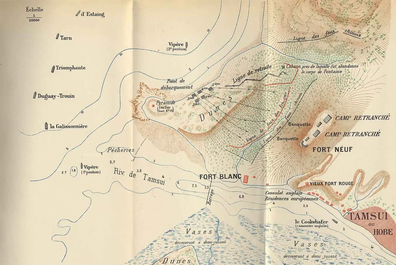 1884年10月8日淡水之役戰鬥地圖