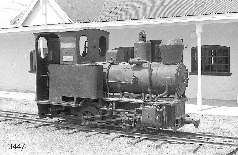 Orenstein & Koppel narrow gauge steam locomotive N° 12861 of 1936 in Museo Regional Pueblo de Luis at Trelew train station