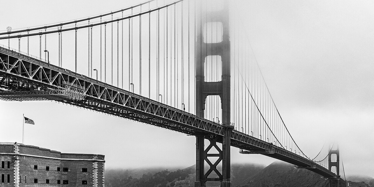 San Francisco (CA, USA), Golden Gate Bridge -- 2022 -- 3023 (bw)