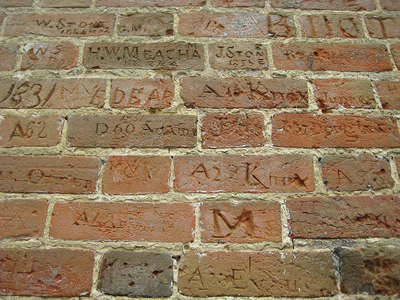 19th century graffiti on Norris's Obelisk