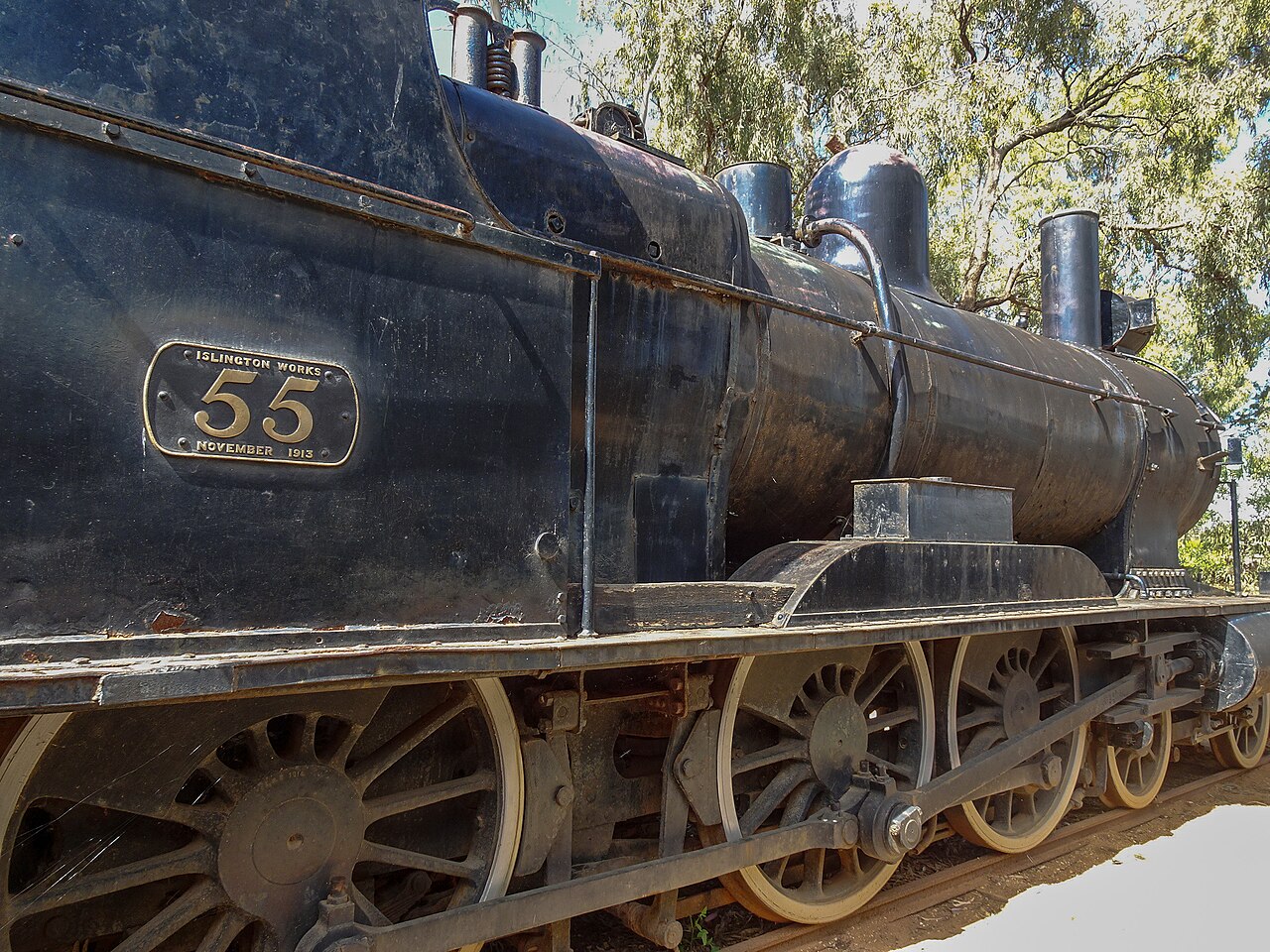 South Australian Railways Rx class locomotive no. 55 displayed at Loxton Historical Village