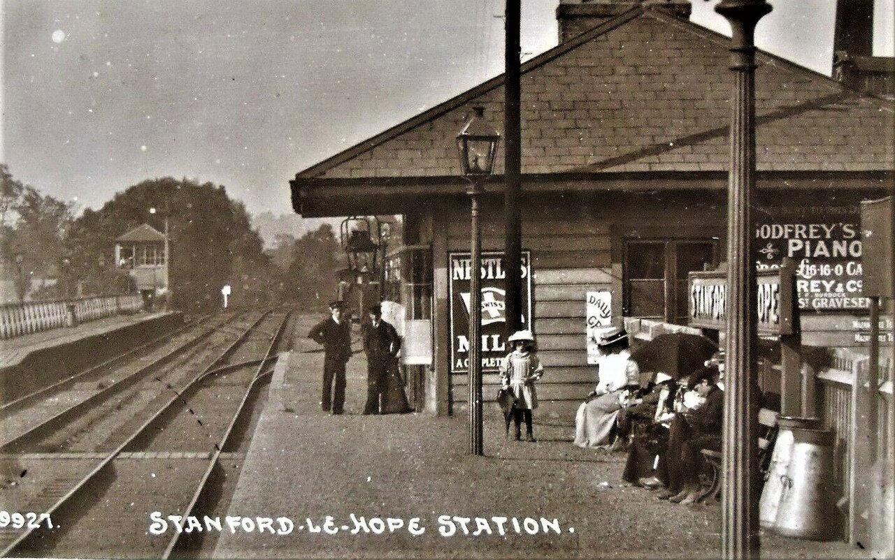 Antique Real Photograph Postcard Stanford Le Hope Railway Station 1914 Essex (50607450927)