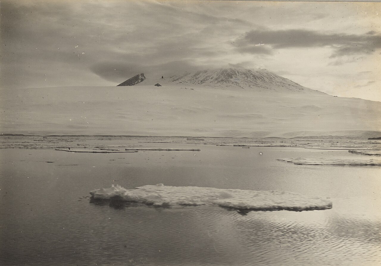 Mount Erebus, showing Fang of Lower Crater from the West, January 1911 - Flickr - State Library of NSW